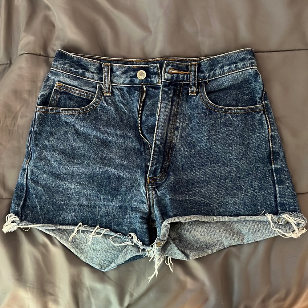John Galt High Waisted Denim Shorts